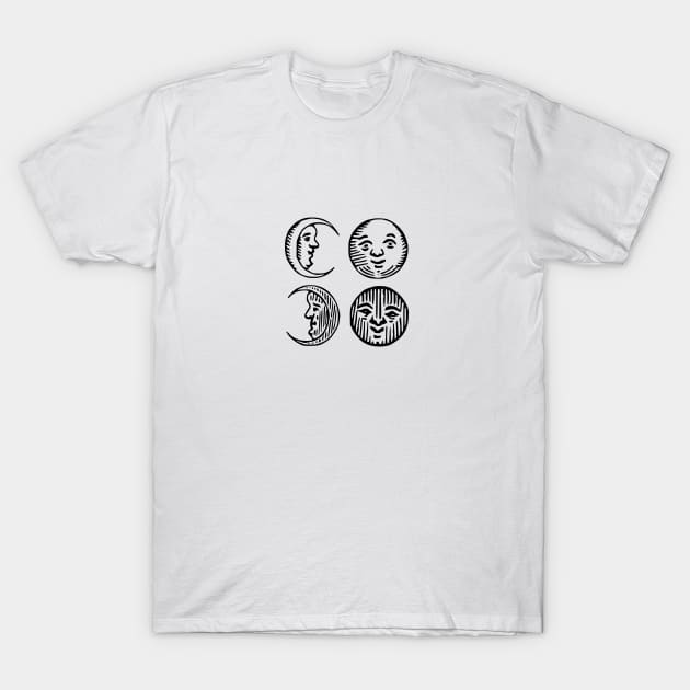 Moon Phases T-Shirt by xam